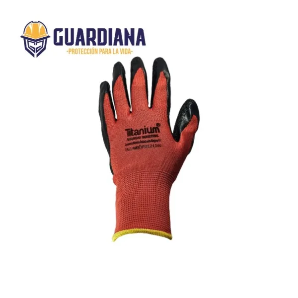 GUANTE ROJO CON PALMA NITRILO REFORZADO TITANIUM