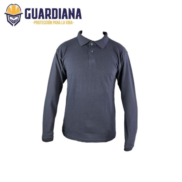 Polo Manga Larga Azul Oscuro